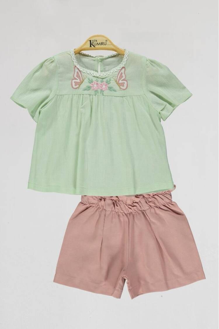 Wholesale Girls 2-piece Shorts and Blouse 2-5Y - Brand: Kumru Bebe - Kids & Baby Clothes Wholesale - Globality Store