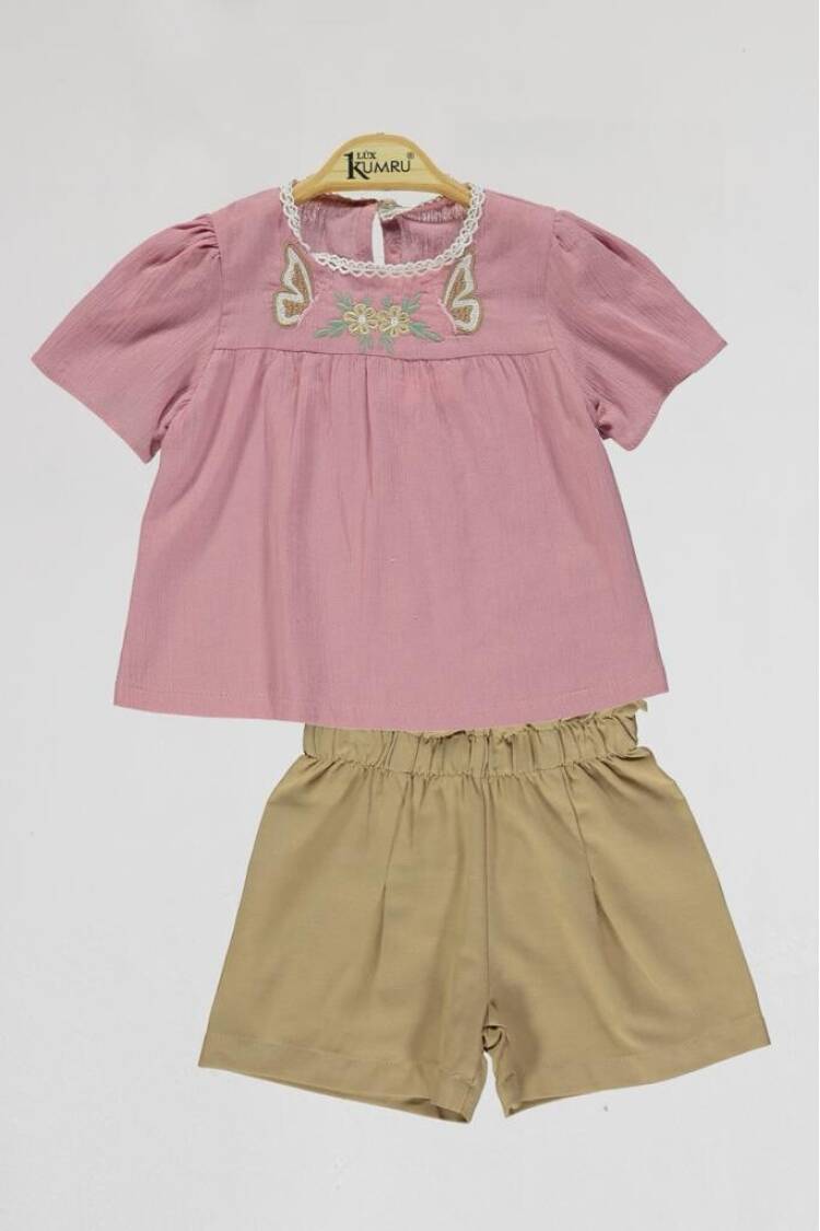 Wholesale Girls 2-piece Shorts and Blouse 2-5Y - Brand: Kumru Bebe - Kids & Baby Clothes Wholesale - Globality Store