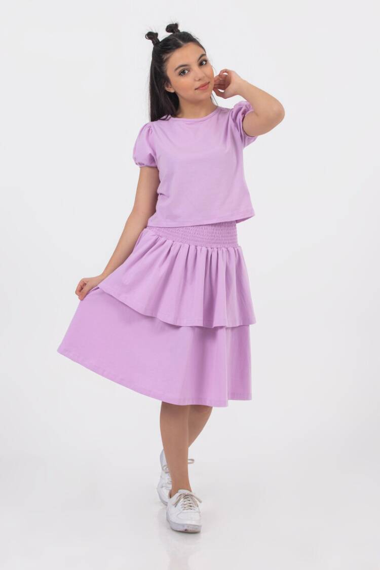 Wholesale Girls 2-Piece Skirt and T-Shirt Set 10-13Y - Brand: Tuffy - Kids & Baby Clothes Wholesale - Globality Store