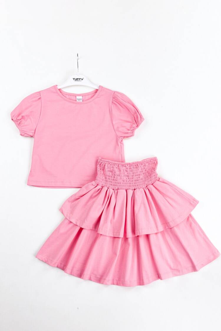 Wholesale Girls 2-Piece Skirt and T-Shirt Set 10-13Y - Brand: Tuffy - Kids & Baby Clothes Wholesale - Globality Store