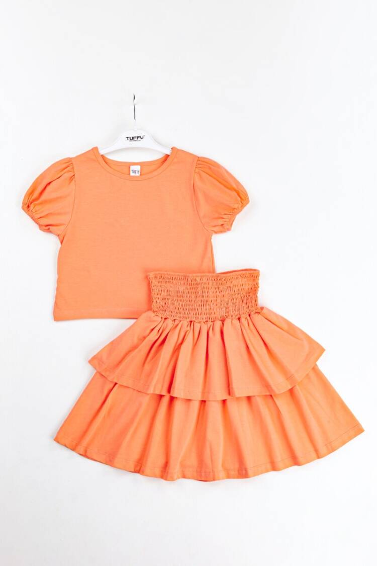 Wholesale Girls 2-Piece Skirt and T-Shirt Set 10-13Y - Brand: Tuffy - Kids & Baby Clothes Wholesale - Globality Store
