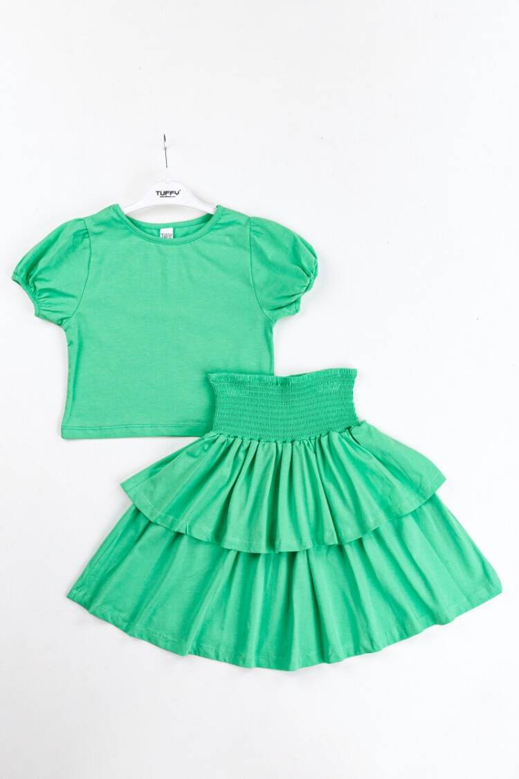 Wholesale Girls 2-Piece Skirt and T-Shirt Set 10-13Y - Brand: Tuffy - Kids & Baby Clothes Wholesale - Globality Store