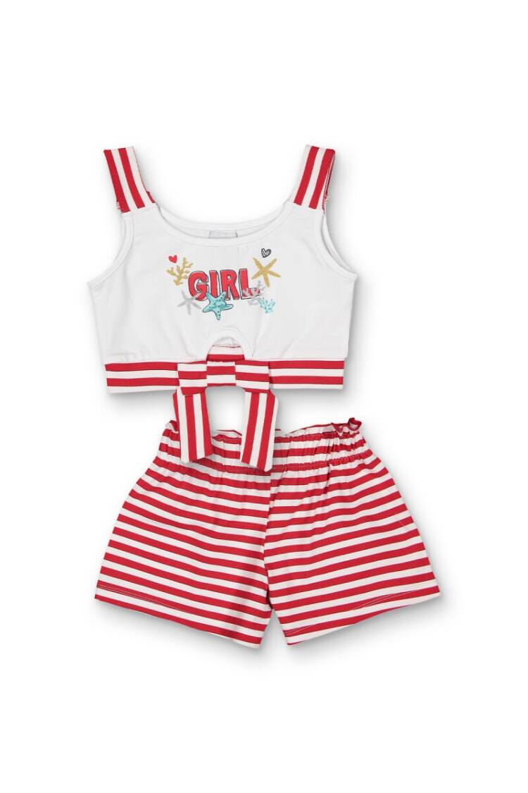Wholesale Girls 2-Piece Striped Blouse and Shorts set 3-6Y - Brand: Elnino - Kids & Baby Clothes Wholesale - Globality Store