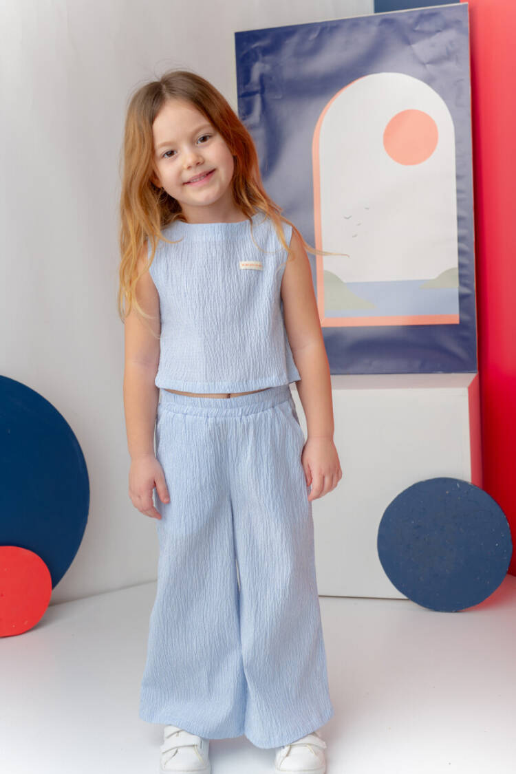 Wholesale Girl's 2 Piece Striped Trousers and Blouse Set 3-14Y - Brand: Zeyland - Kids & Baby Clothes Wholesale - Globality Store