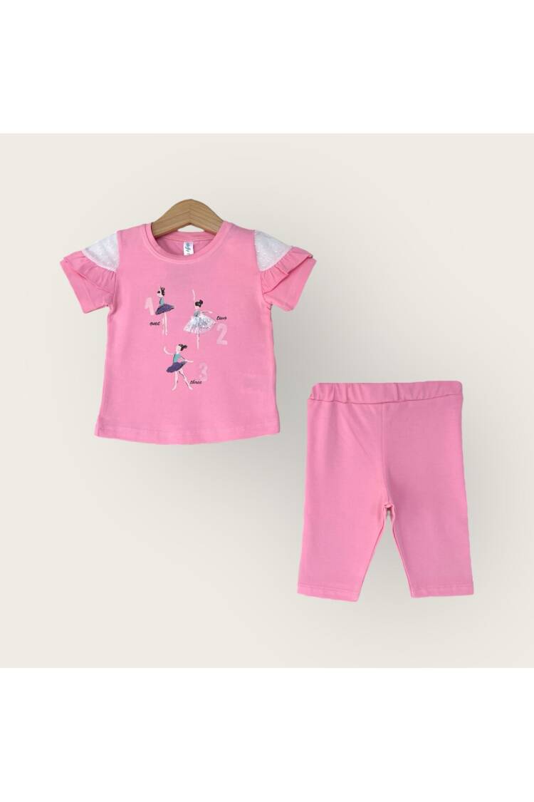 Wholesale Girls 2-Piece T-Shirt and Capri Set 1-4Y - Brand: Algiy Mini - Kids & Baby Clothes Wholesale - Globality Store