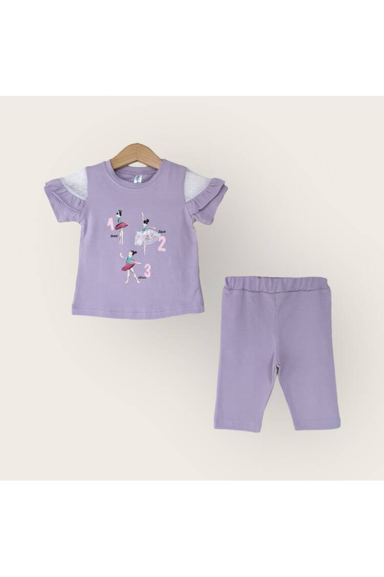 Wholesale Girls 2-Piece T-Shirt and Capri Set 1-4Y - Brand: Algiy Mini - Kids & Baby Clothes Wholesale - Globality Store