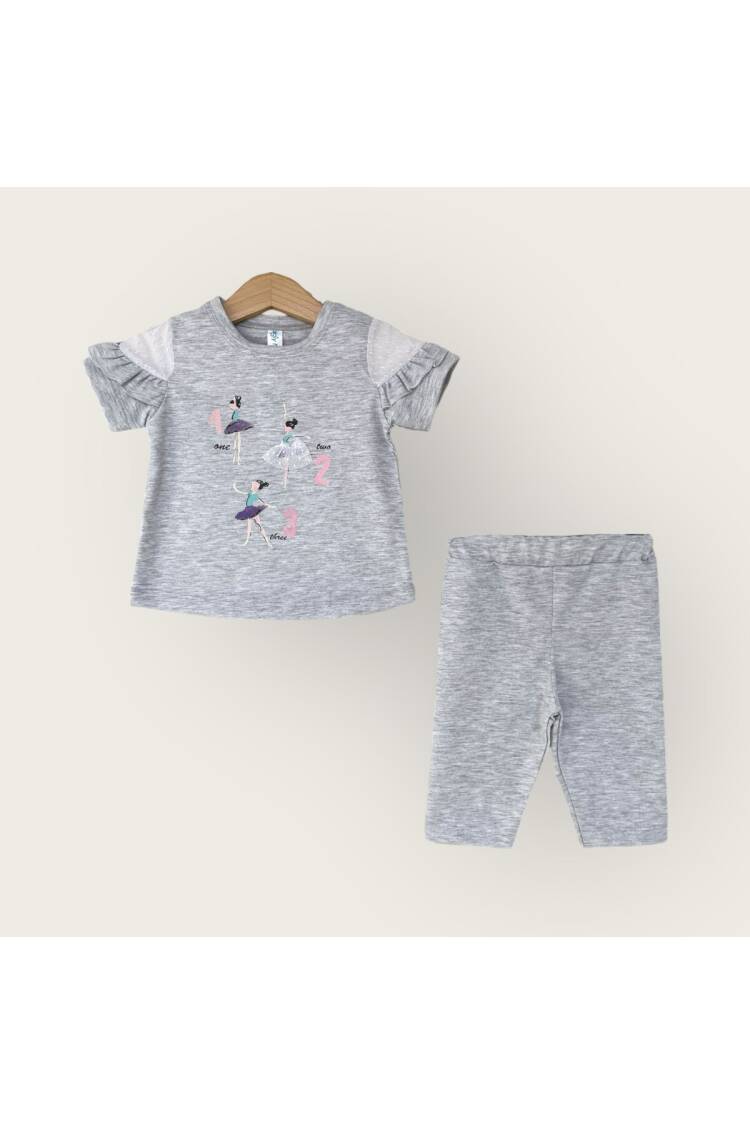 Wholesale Girls 2-Piece T-Shirt and Capri Set 1-4Y - Brand: Algiy Mini - Kids & Baby Clothes Wholesale - Globality Store