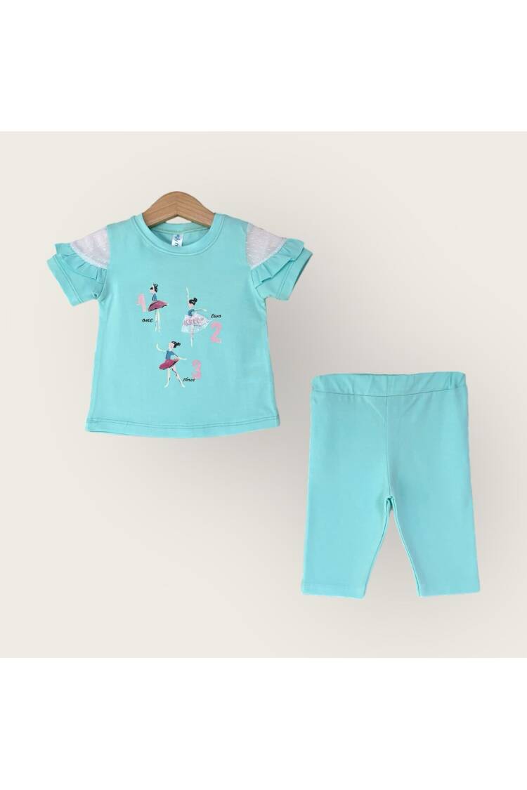 Wholesale Girls 2-Piece T-Shirt and Capri Set 1-4Y - Brand: Algiy Mini - Kids & Baby Clothes Wholesale - Globality Store