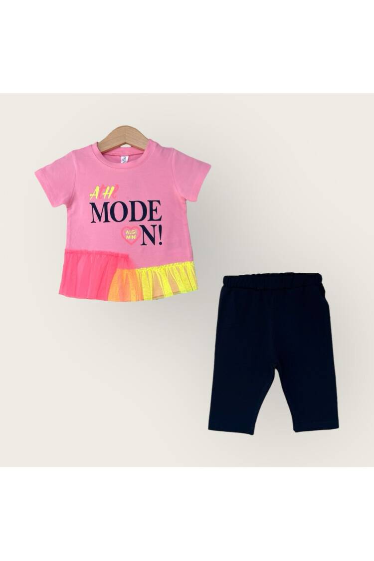 Wholesale Girls 2-Piece T-Shirt and Capri Set 1-4Y - Brand: Algiy Mini - Kids & Baby Clothes Wholesale - Globality Store