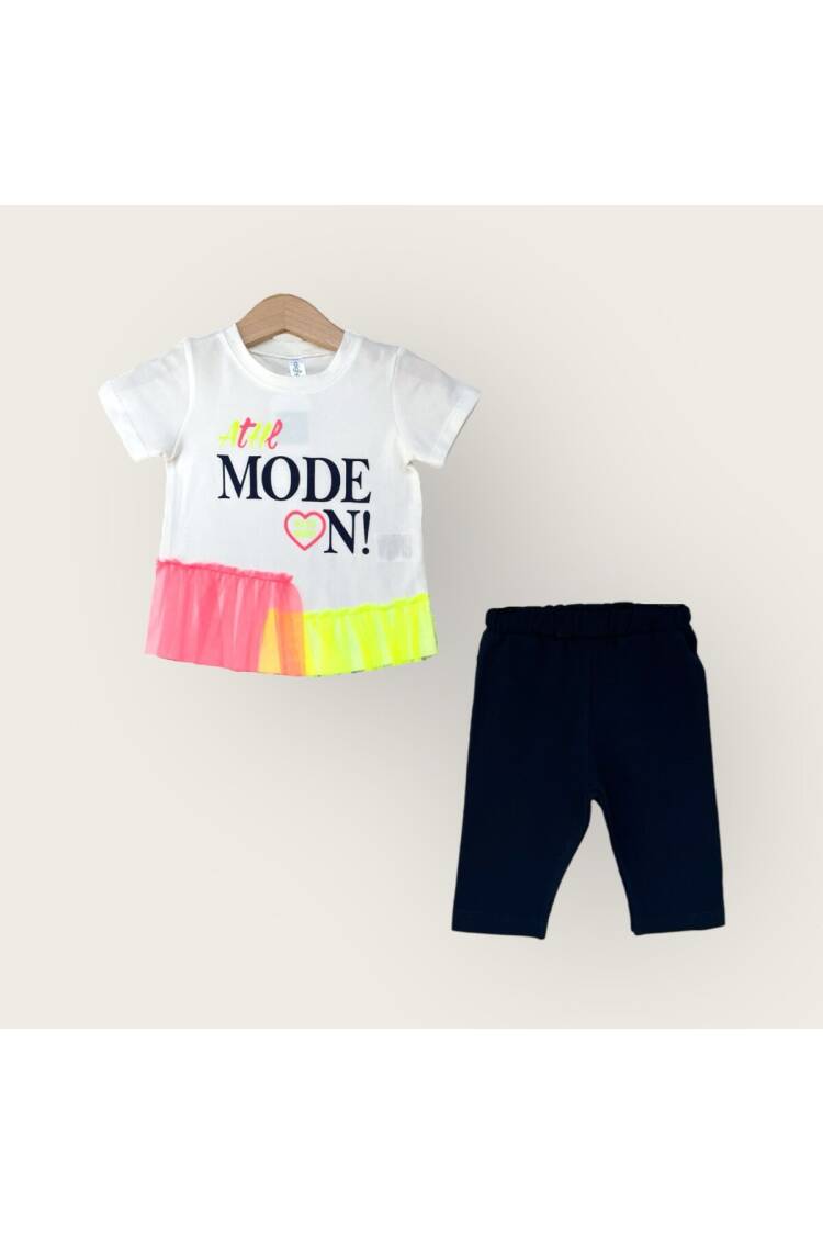 Wholesale Girls 2-Piece T-Shirt and Capri Set 1-4Y - Brand: Algiy Mini - Kids & Baby Clothes Wholesale - Globality Store