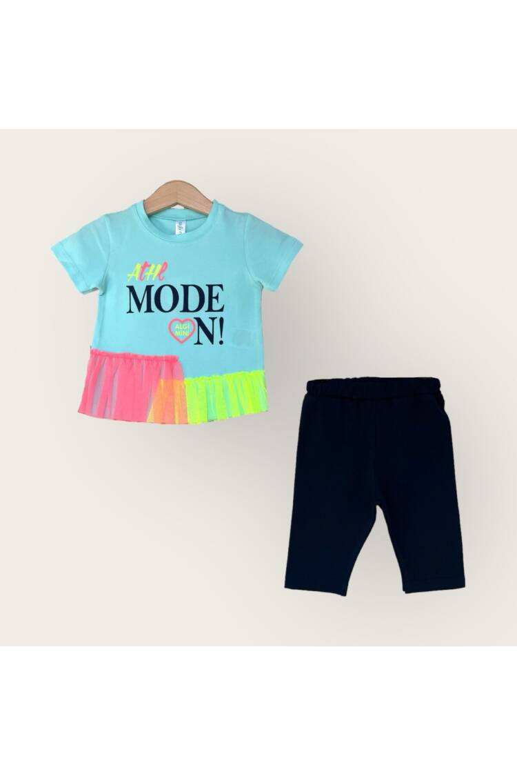 Wholesale Girls 2-Piece T-Shirt and Capri Set 1-4Y - Brand: Algiy Mini - Kids & Baby Clothes Wholesale - Globality Store