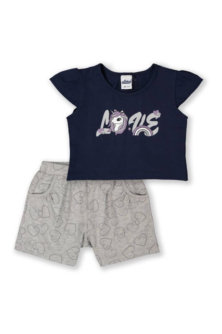Wholesale Girls 2-Piece T-shirt and Shorts Set 3-6Y - Brand: Elnino - Kids & Baby Clothes Wholesale - Globality Store