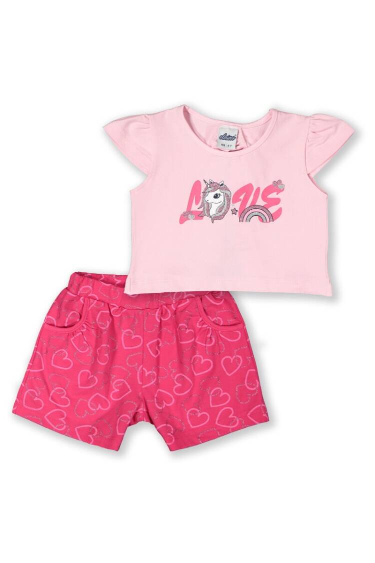 Wholesale Girls 2-Piece T-shirt and Shorts Set 3-6Y - Brand: Elnino - Kids & Baby Clothes Wholesale - Globality Store