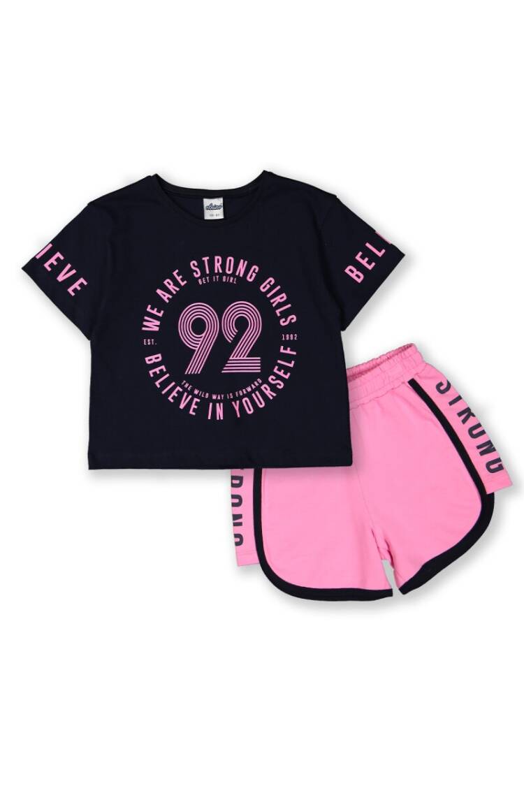 Wholesale Girls 2-Piece T-shirt and Shorts Set 8-14Y - Brand: Elnino - Kids & Baby Clothes Wholesale - Globality Store