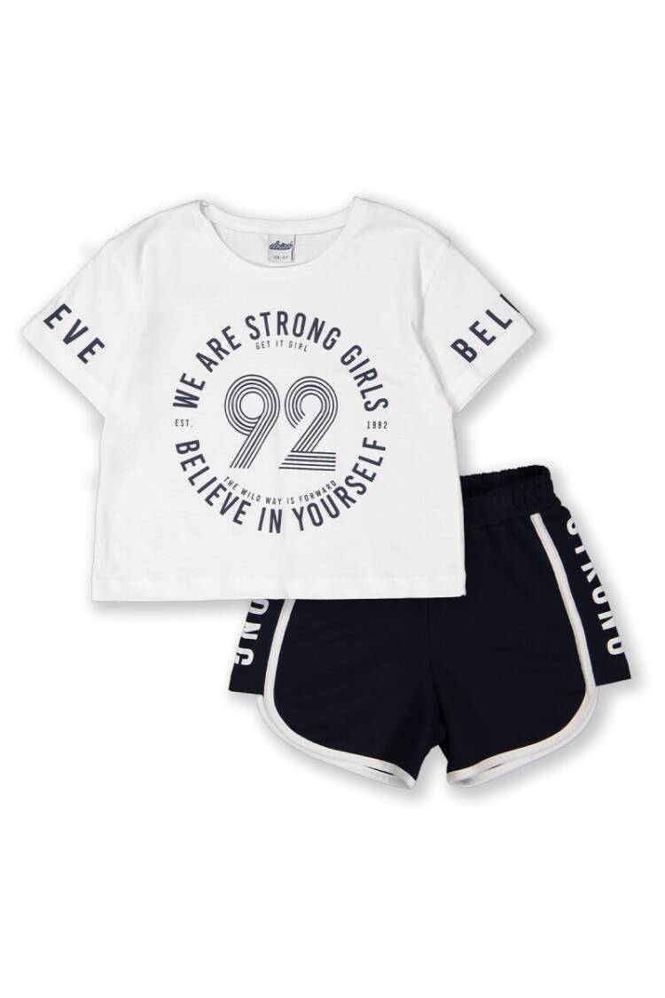 Wholesale Girls 2-Piece T-shirt and Shorts Set 8-14Y - Brand: Elnino - Kids & Baby Clothes Wholesale - Globality Store