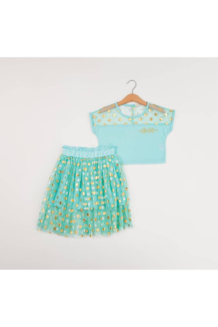Wholesale Girls 2-Piece T-Shirt and Skirt Set 7-10Y - Brand: Büşra Bebe - Kids & Baby Clothes Wholesale - Globality Store