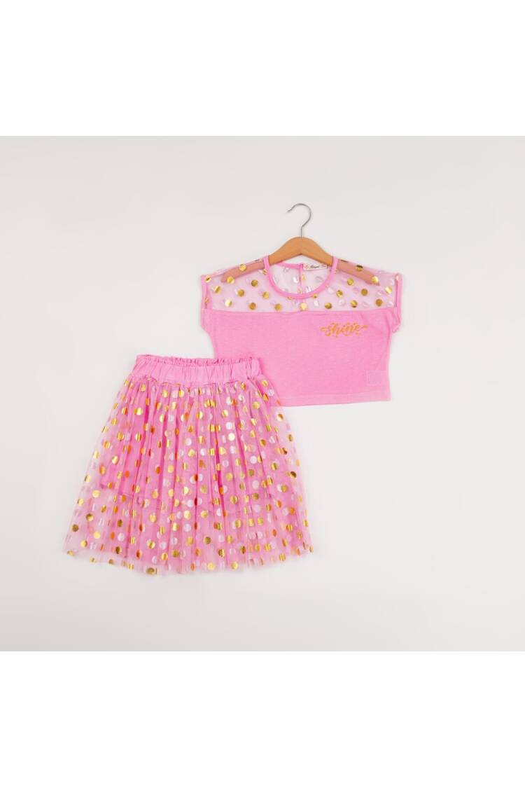 Wholesale Girls 2-Piece T-Shirt and Skirt Set 7-10Y - Brand: Büşra Bebe - Kids & Baby Clothes Wholesale - Globality Store