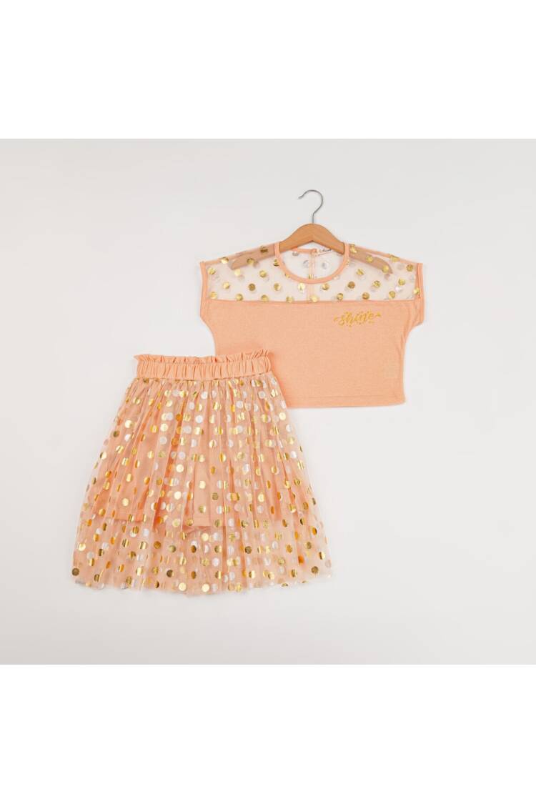 Wholesale Girls 2-Piece T-Shirt and Skirt Set 7-10Y - Brand: Büşra Bebe - Kids & Baby Clothes Wholesale - Globality Store