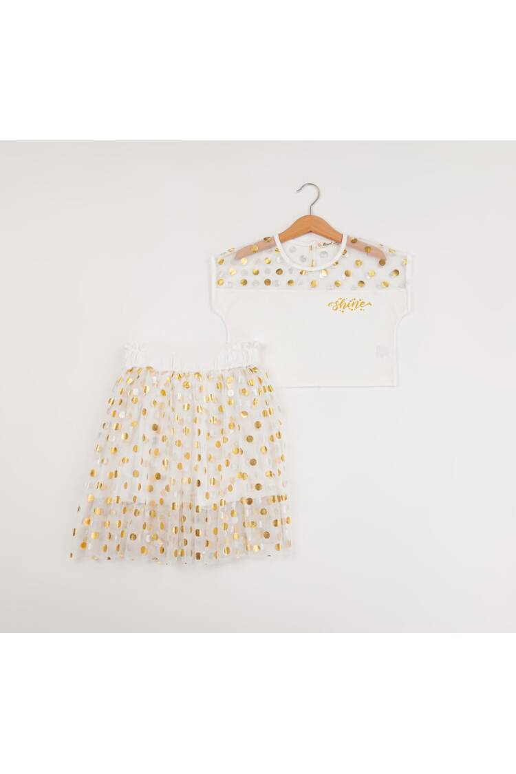 Wholesale Girls 2-Piece T-Shirt and Skirt Set 7-10Y - Brand: Büşra Bebe - Kids & Baby Clothes Wholesale - Globality Store