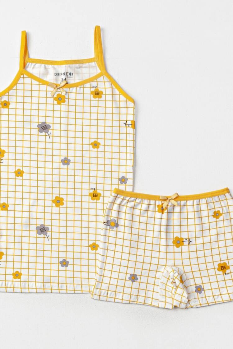 Wholesale Girls 2-Piece Undershirt and Boxer Set 2-10Y - Brand: Defne - Kids & Baby Clothes Wholesale - Globality Store