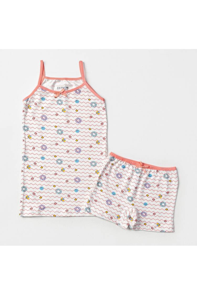 Wholesale Girls 2-Piece Undershirt and Boxer Set 2-10Y - Brand: Defne - Kids & Baby Clothes Wholesale - Globality Store