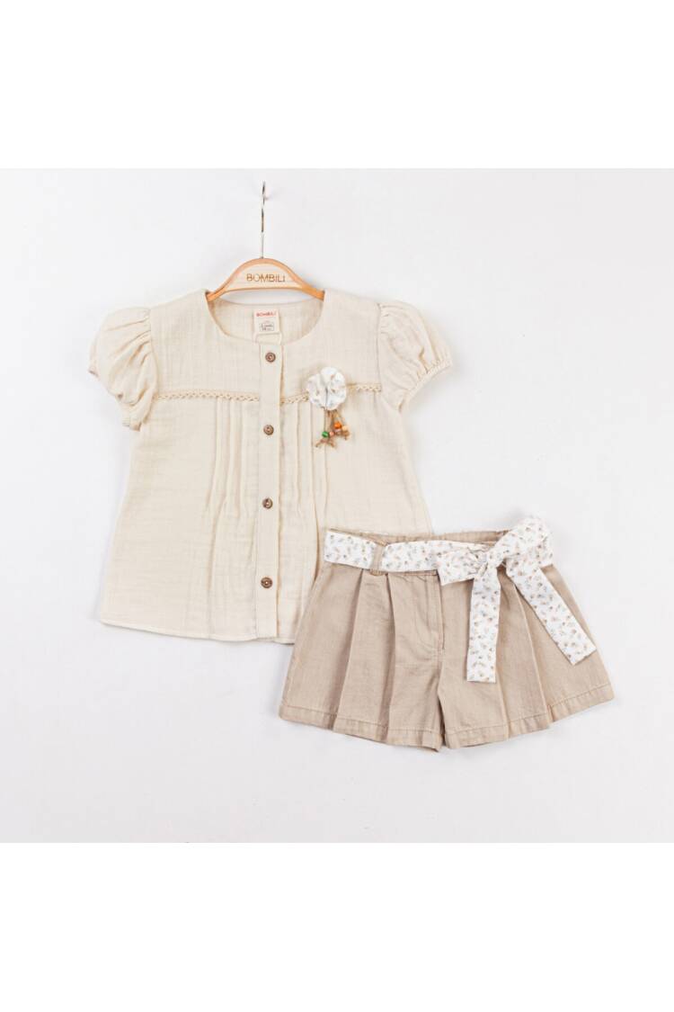 Wholesale Girls 2-Pieces Blouse and Skirt Set 2-5Y - Brand: Bombili - Kids & Baby Clothes Wholesale - Globality Store