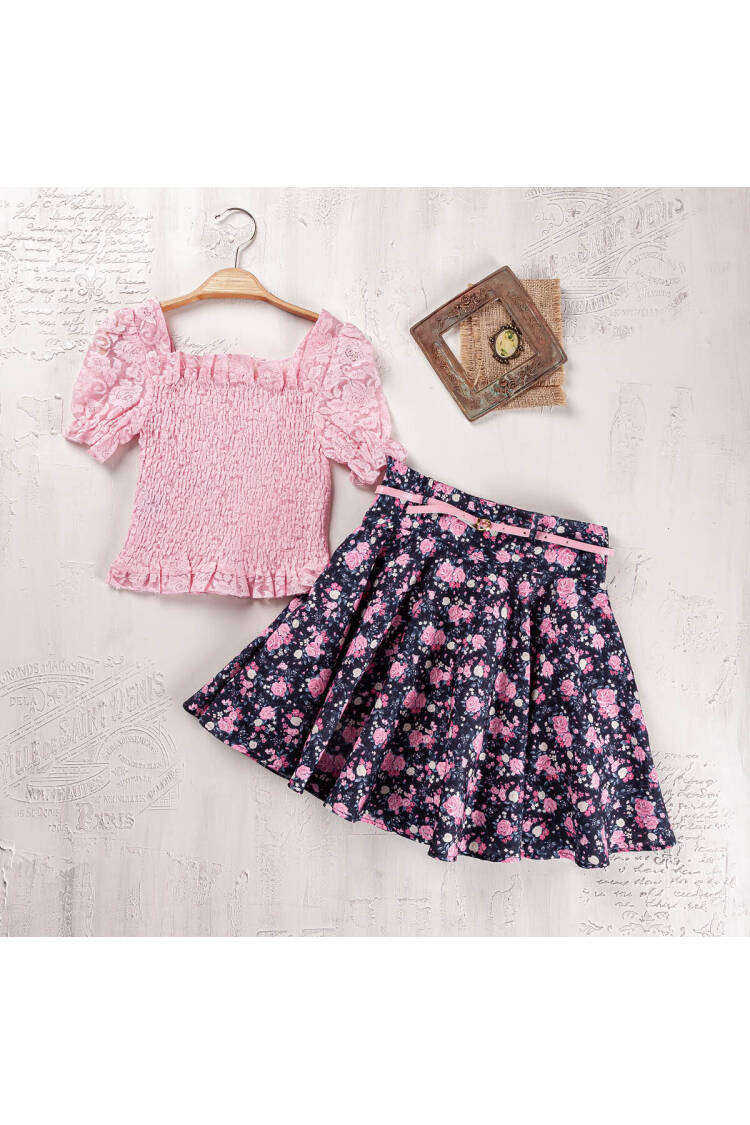 Wholesale Girls 2-Pieces Blouse and Skirt Set 2-5Y - Brand: Elayza - Kids & Baby Clothes Wholesale - Globality Store