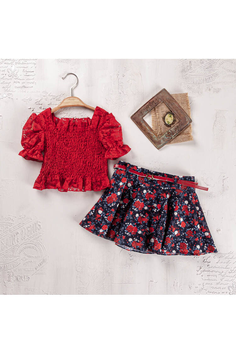 Wholesale Girls 2-Pieces Blouse and Skirt Set 2-5Y - Brand: Elayza - Kids & Baby Clothes Wholesale - Globality Store