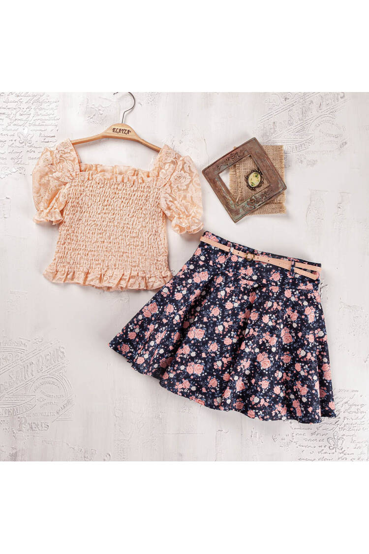 Wholesale Girls 2-Pieces Blouse and Skirt Set 2-5Y - Brand: Elayza - Kids & Baby Clothes Wholesale - Globality Store