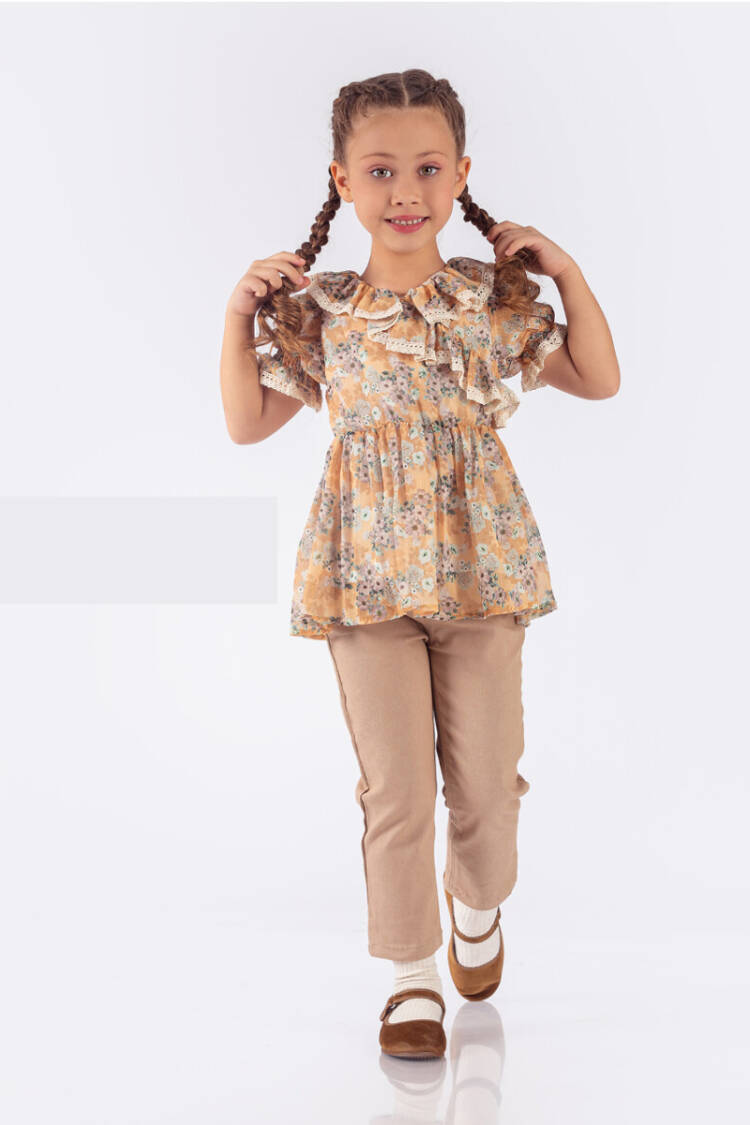 Wholesale Girls 2-Pieces Dress and Pants Set 5-8Y - Brand: Elayza - Kids & Baby Clothes Wholesale - Globality Store