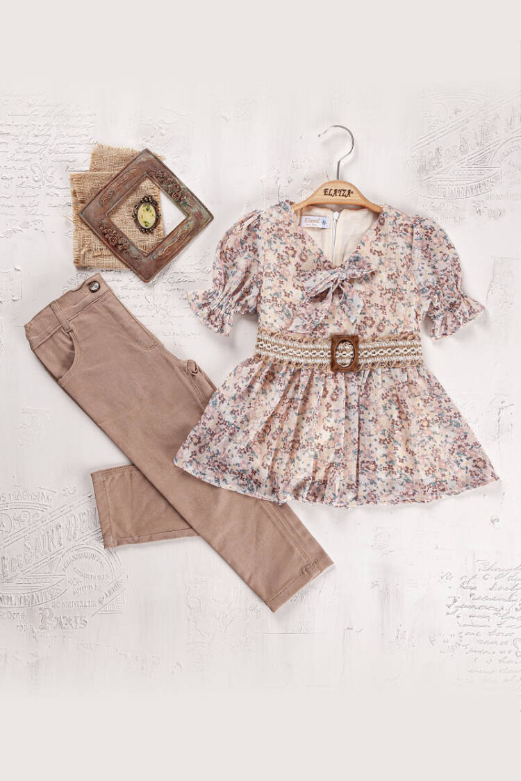 Wholesale Girls 2-Pieces Dress and Pants Set 9-12Y - Brand: Elayza - Kids & Baby Clothes Wholesale - Globality Store