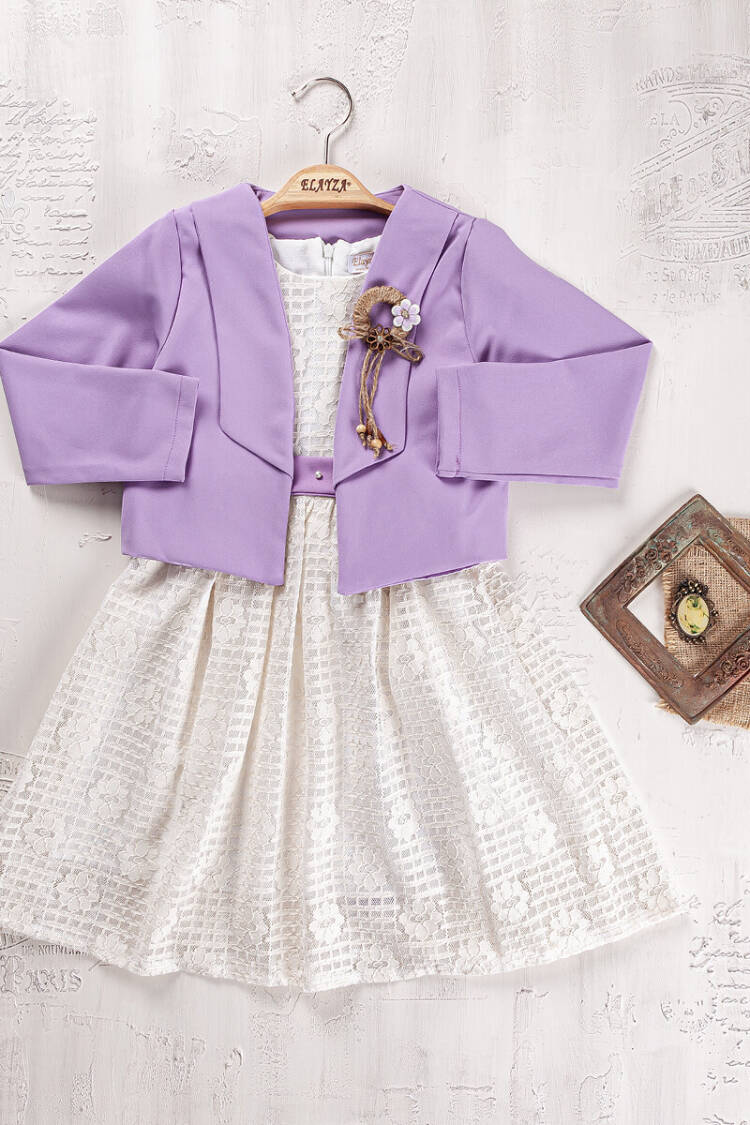 Wholesale Girls 2-Pieces Jacket and Dress Set 5-8Y - Brand: Elayza - Kids & Baby Clothes Wholesale - Globality Store
