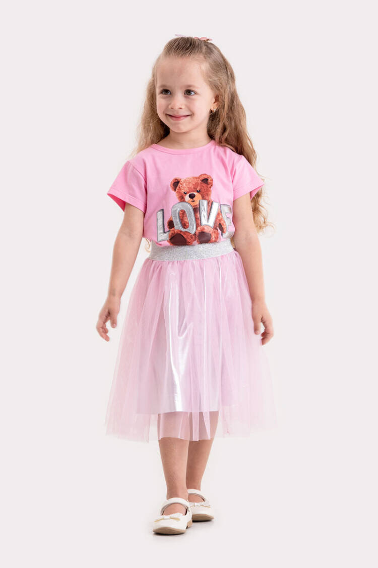 Wholesale Girls 2-Pieces T-shirt and Skirt Set 2-5Y - Brand: Tuffy - Kids & Baby Clothes Wholesale - Globality Store