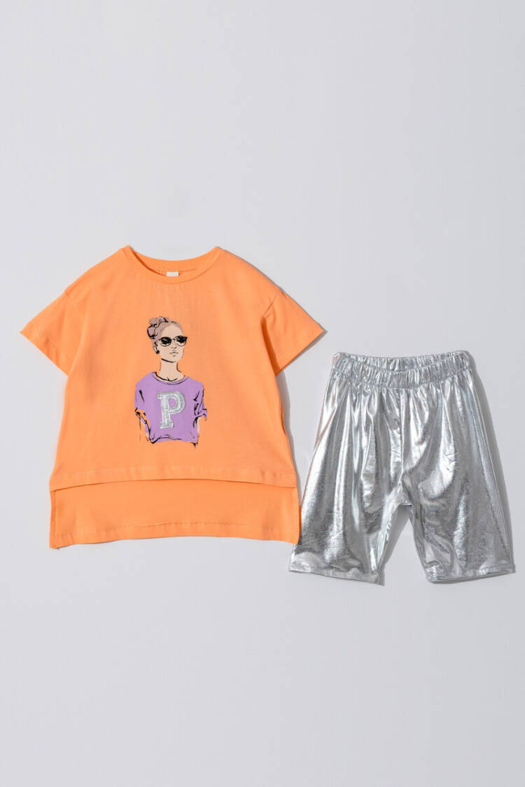 Wholesale Girls 2-Pieces T-shirt and Tight Set 6-9Y - Brand: Tuffy - Kids & Baby Clothes Wholesale - Globality Store
