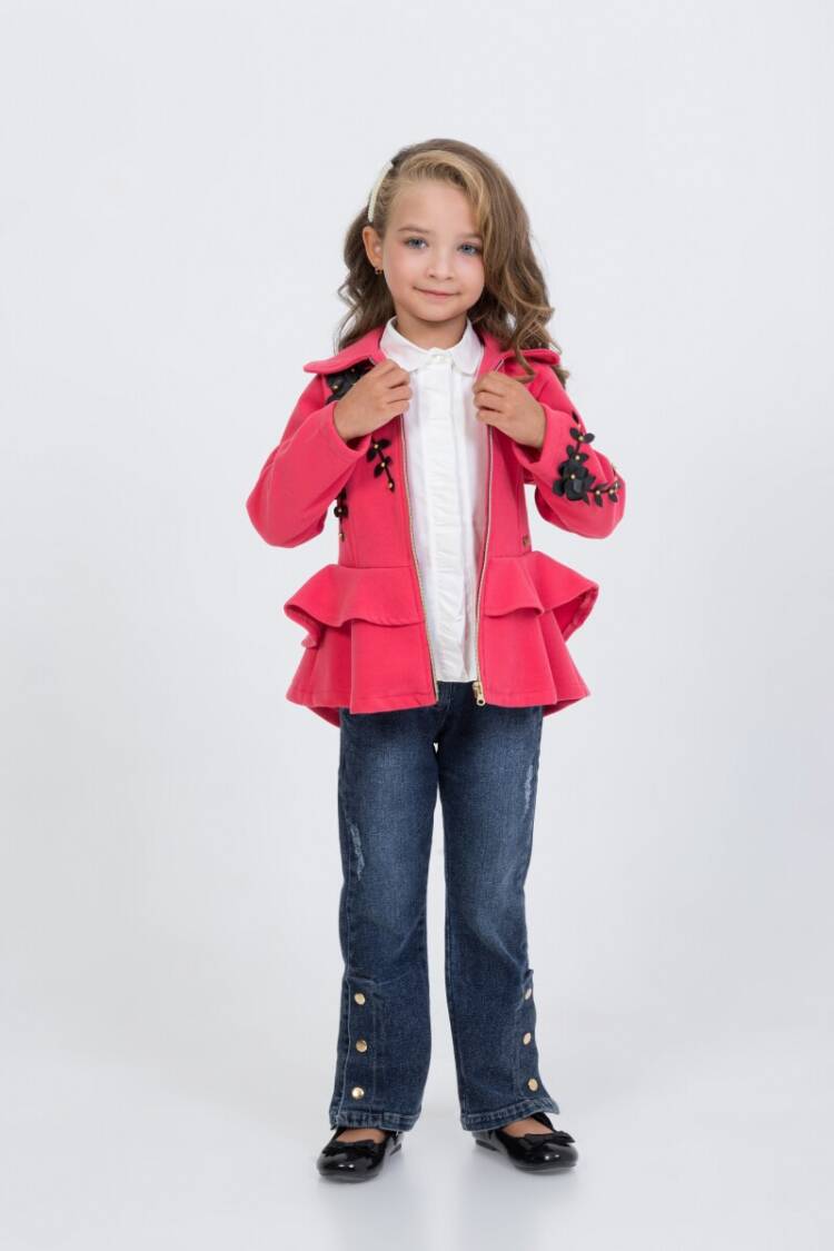 Wholesale Girl's 3-Piece Cashmere Jacket Jeans Pants and Shirt Set 2-6Y - Brand: Miss Lore - Kids & Baby Clothes Wholesale - Globality Store