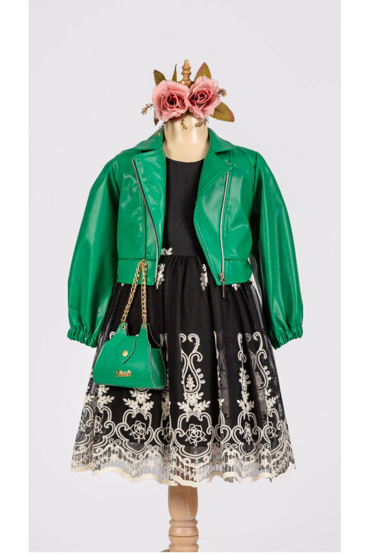 Wholesale Girls 3-Piece Dress, Jacket and Bag 6-12Y - Brand: Tivido - Kids & Baby Clothes Wholesale - Globality Store