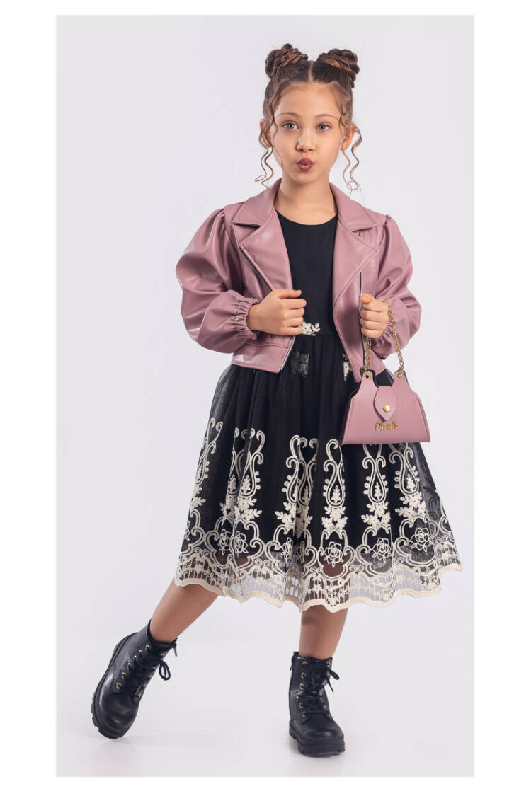 Wholesale Girls 3-Piece Dress, Jacket and Bag 6-12Y - Brand: Tivido - Kids & Baby Clothes Wholesale - Globality Store