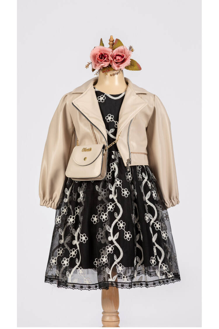 Wholesale Girls 3-Piece Dress, Jacket and Bag Set 6-12Y - Brand: Tivido - Kids & Baby Clothes Wholesale - Globality Store