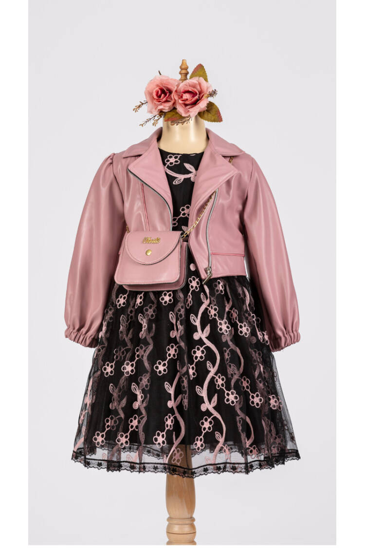 Wholesale Girls 3-Piece Dress, Jacket and Bag Set 6-12Y - Brand: Tivido - Kids & Baby Clothes Wholesale - Globality Store