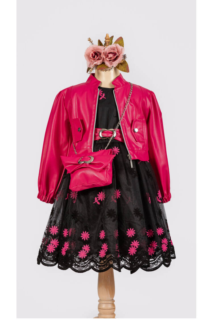 Wholesale Girls 3-Piece Dress, Jacket and Bag Set 6-12Y - Brand: Tivido - Kids & Baby Clothes Wholesale - Globality Store