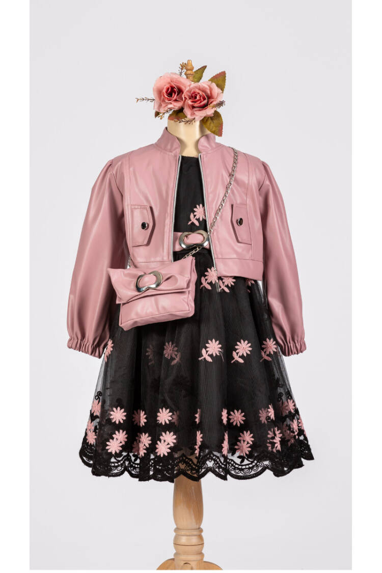 Wholesale Girls 3-Piece Dress, Jacket and Bag Set 6-12Y - Brand: Tivido - Kids & Baby Clothes Wholesale - Globality Store