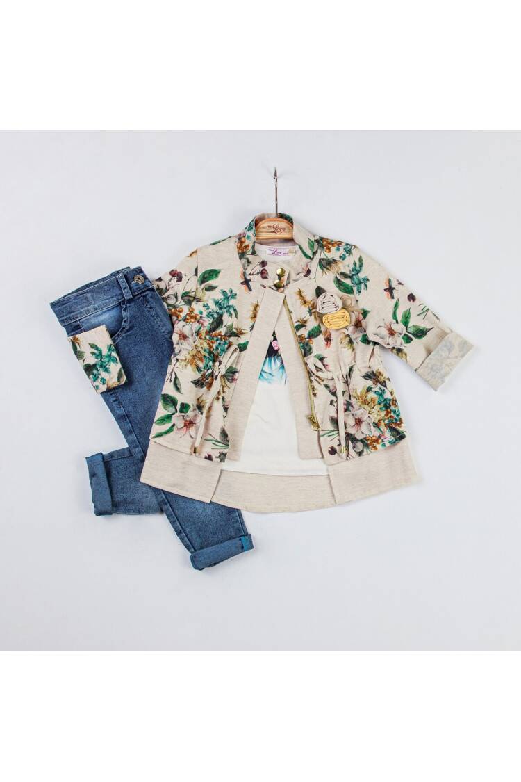 Wholesale Girls 3-Piece Jacket, Badi and Denim Pants Set 2-6Y - Brand: Miss Lore - Kids & Baby Clothes Wholesale - Globality Store