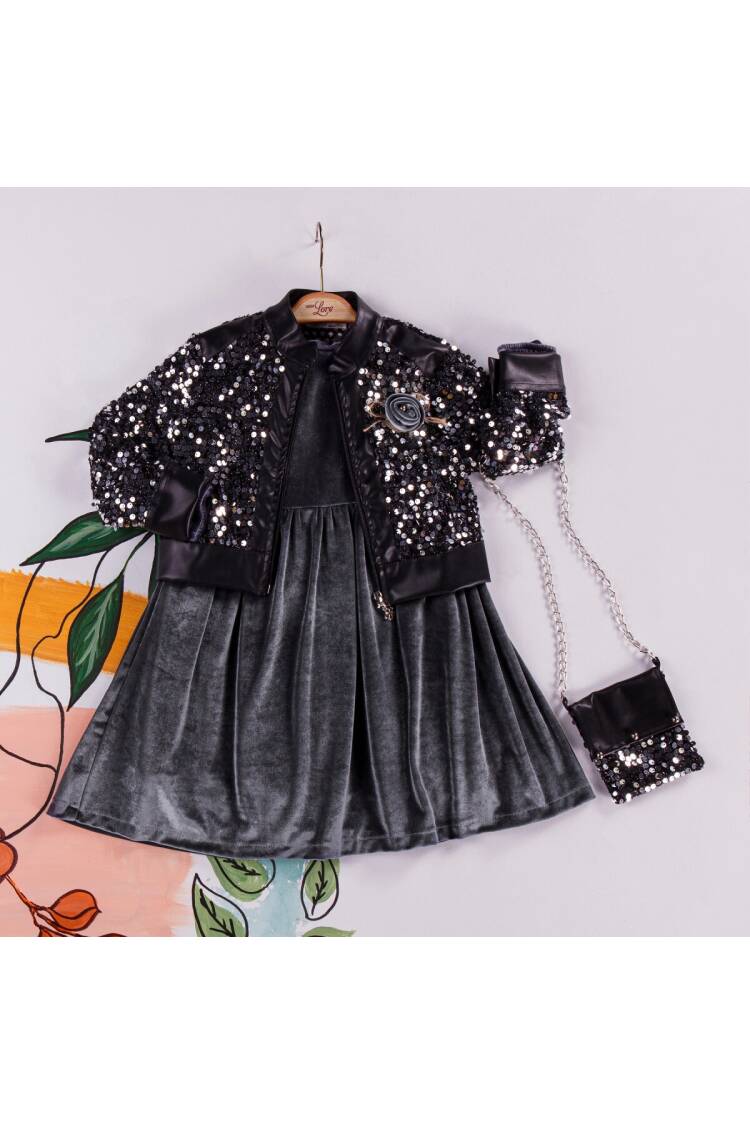 Wholesale Girl's 3-Piece Jacket Dress and Bag Set 2-6Y - Brand: Miss Lore - Kids & Baby Clothes Wholesale - Globality Store