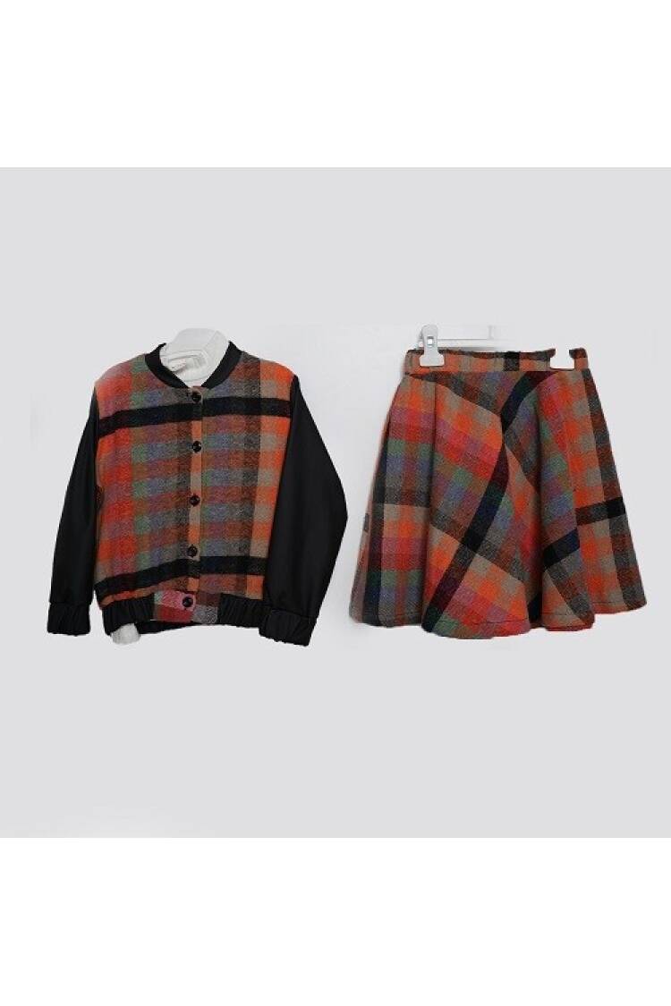 Wholesale Girls 3-Piece Jacket Skirt and Blouse Set 7-10Y - Brand: Büşra Bebe - Kids & Baby Clothes Wholesale - Globality Store