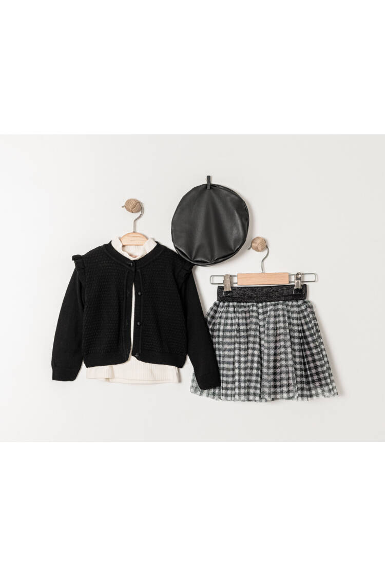 Wholesale Girls 3-Piece Knitted Knitwear Jacket and Skirt Suit 2-5Y - Brand: Gocoland - Kids & Baby Clothes Wholesale - Globality Store