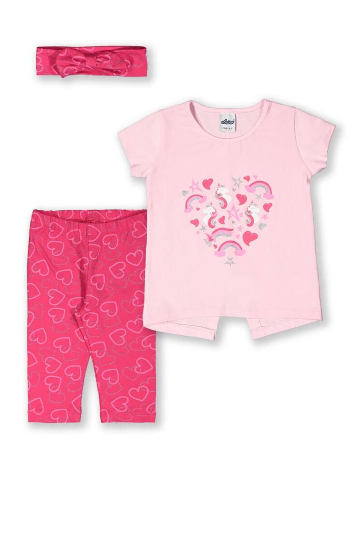 Wholesale Girls 3-Piece T-shirt Headband and Leggings Set 3-6Y - Brand: Elnino - Kids & Baby Clothes Wholesale - Globality Store