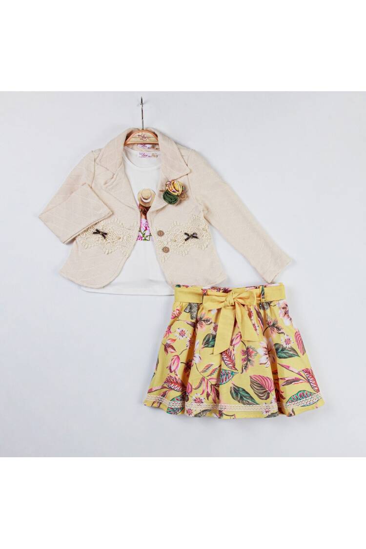 Wholesale Girls 3-Pieces 3-Pieces Jacket, Body and Skirt Set 2-6Y - Brand: Miss Lore - Kids & Baby Clothes Wholesale - Globality Store