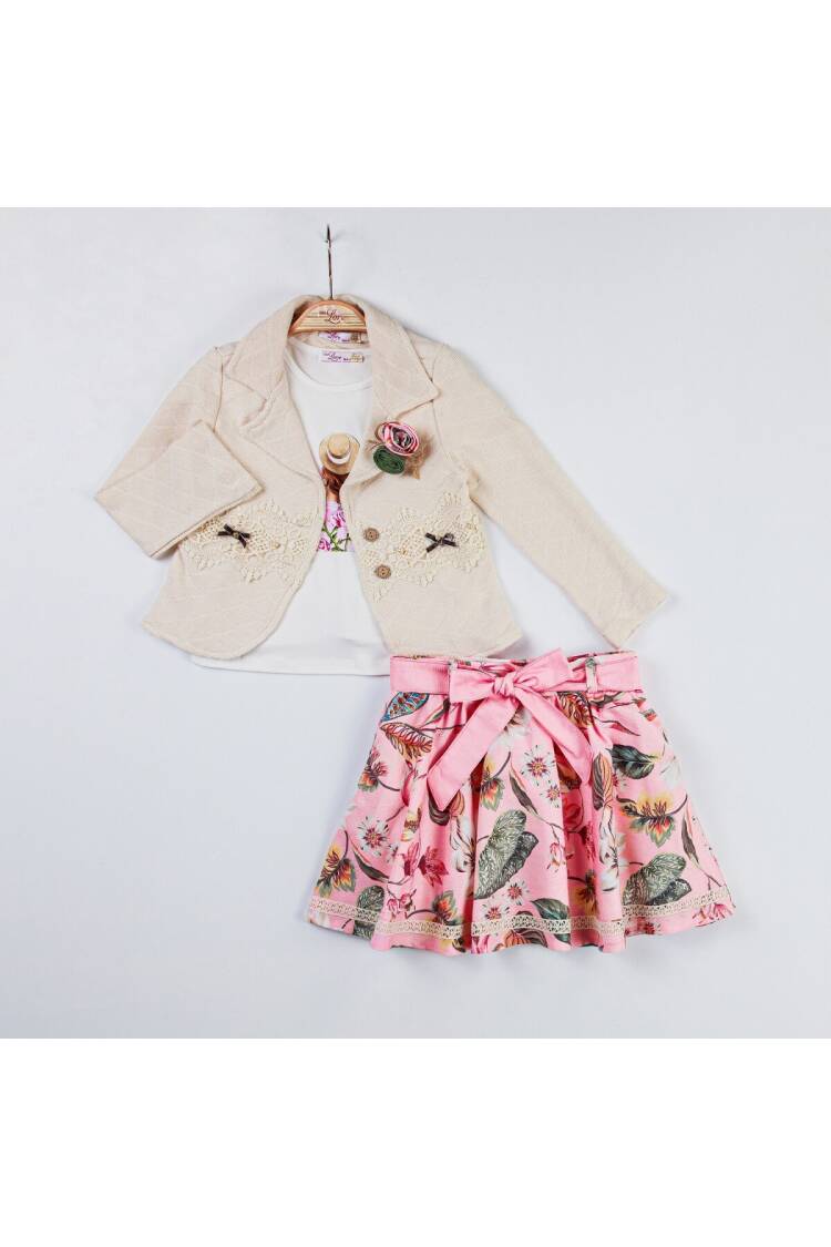 Wholesale Girls 3-Pieces 3-Pieces Jacket, Body and Skirt Set 2-6Y - Brand: Miss Lore - Kids & Baby Clothes Wholesale - Globality Store