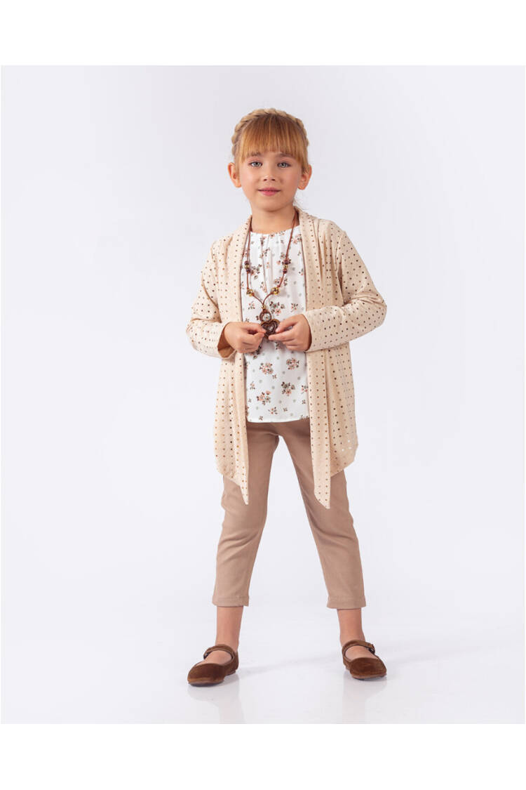 Wholesale Girls 3-Pieces Jacket, Blouse and Pants Set 5-8Y - Brand: Elayza - Kids & Baby Clothes Wholesale - Globality Store