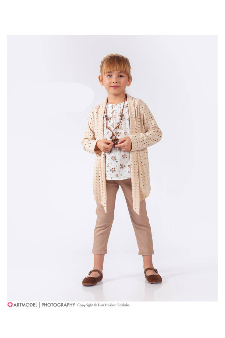 Wholesale Girls 3-Pieces Jacket, Blouse and Pants Set 9-12Y - Brand: Elayza - Kids & Baby Clothes Wholesale - Globality Store